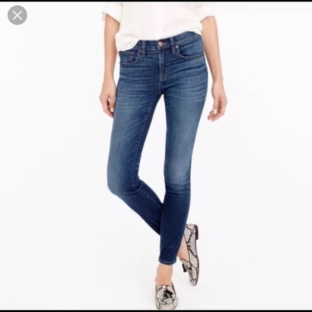 J. Crew Factory 8” rise skinny jeans medium wash